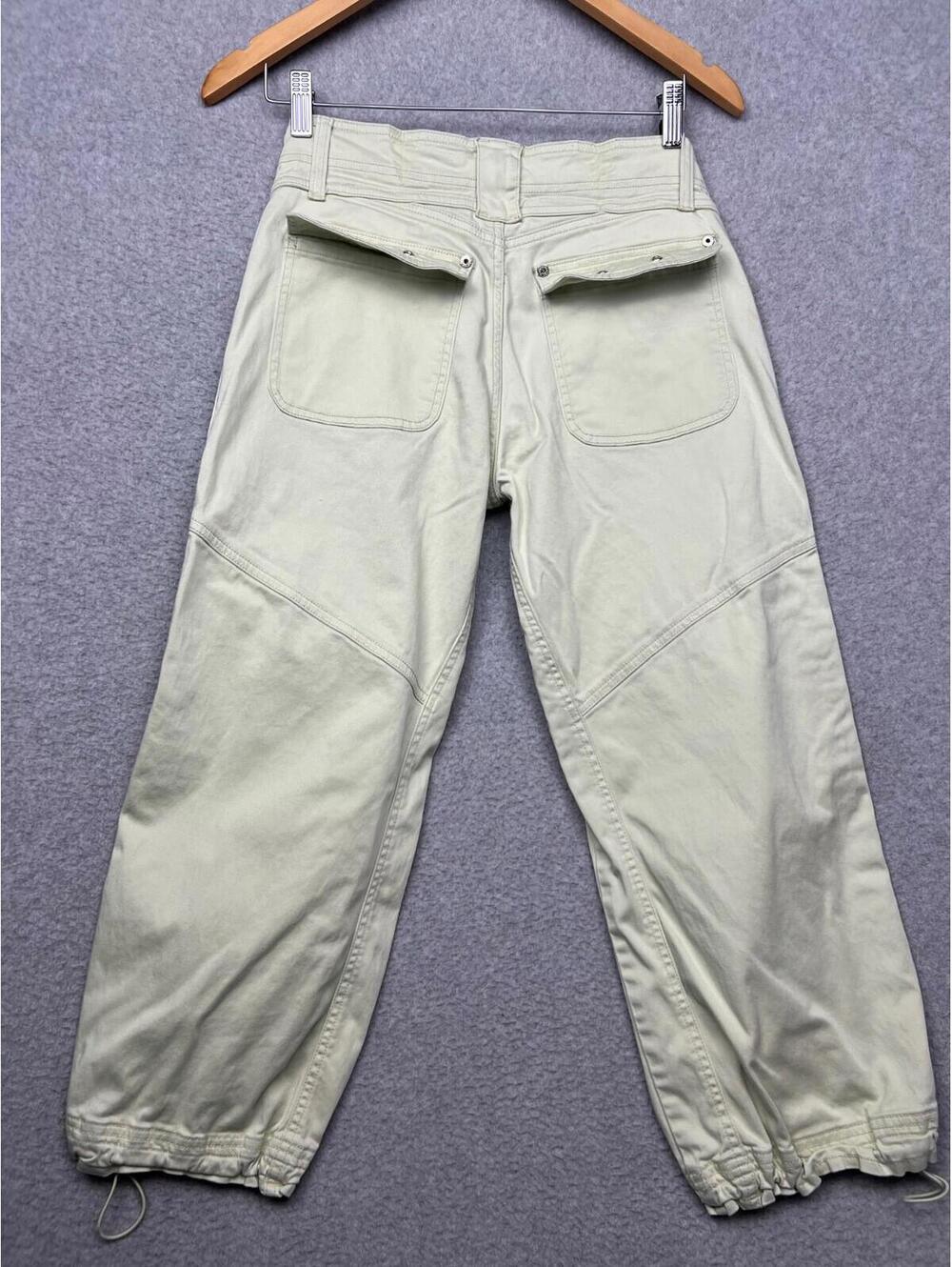 Vertigo Paris Stretch Cargo Capri Crop Pants Womens 10 Y2k 90s Grunge Green